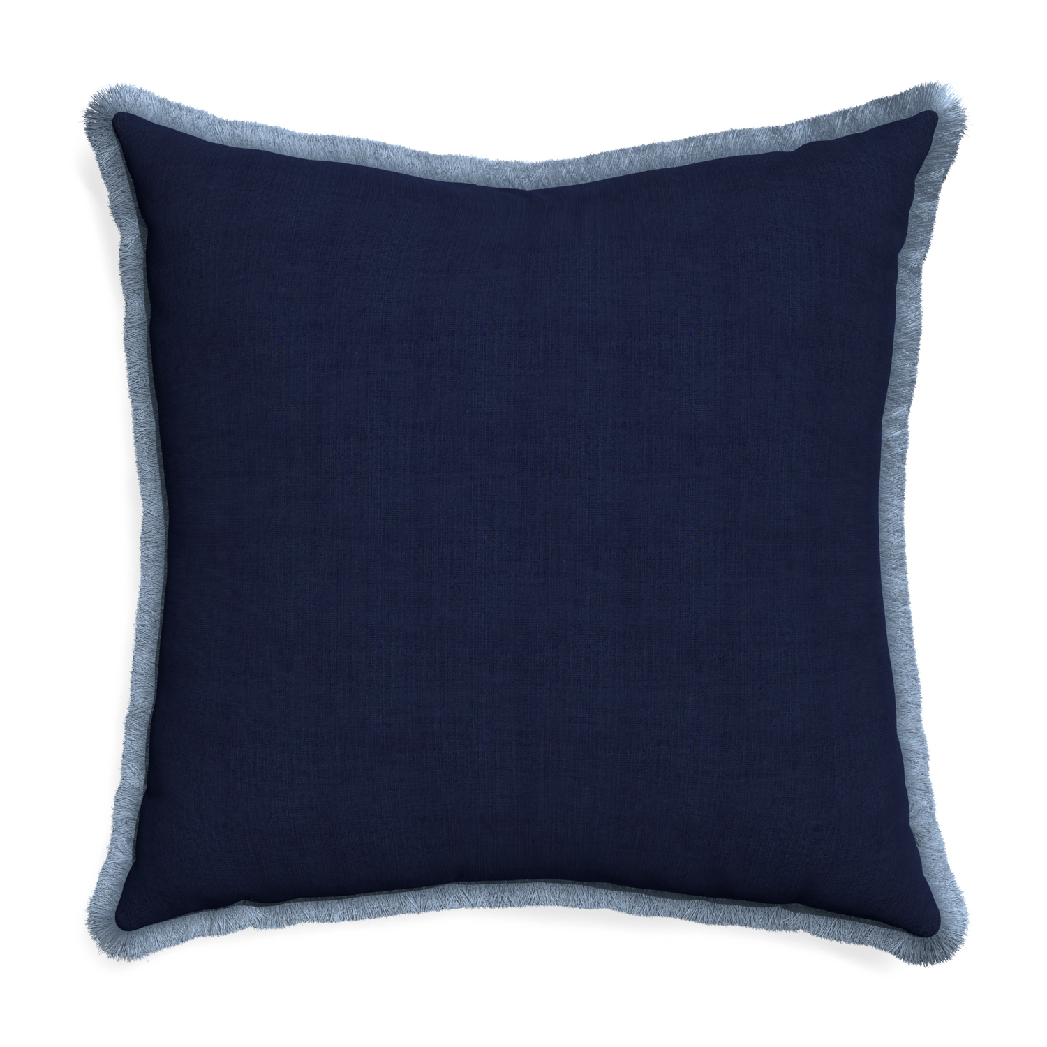 Euro-sham midnight custom pillow with sky fringe on white background
