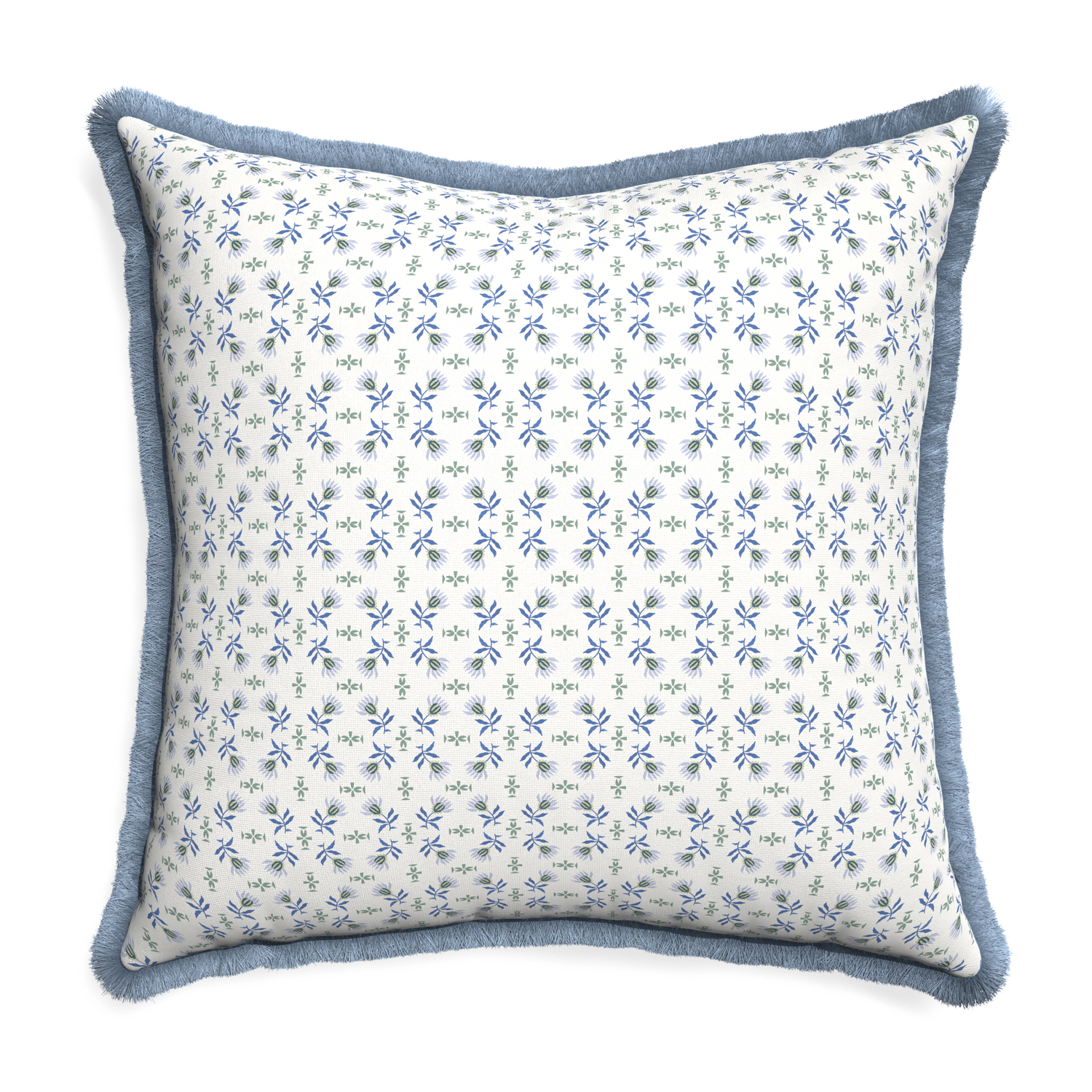 Euro-sham lee custom pillow with sky fringe on white background