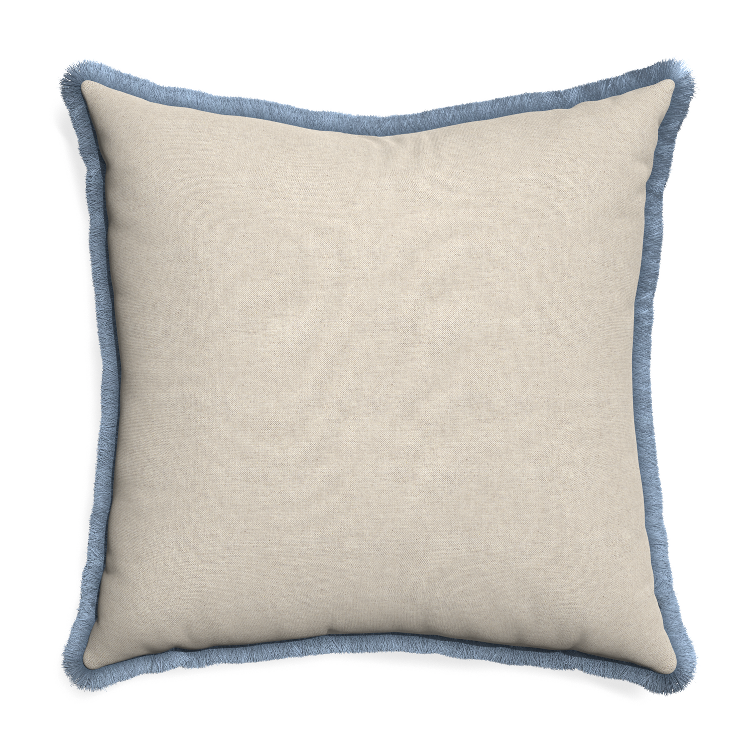 Euro-sham oat custom pillow with sky fringe on white background