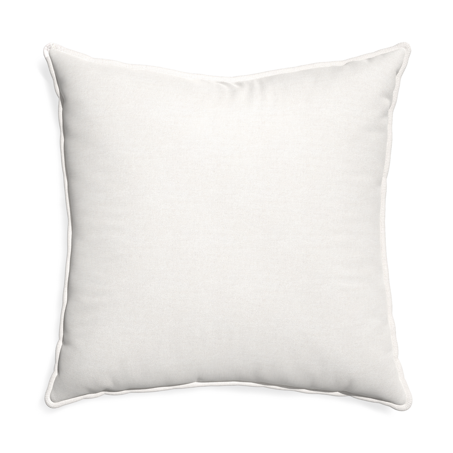 Euro-sham flour custom pillow with snow piping on white background