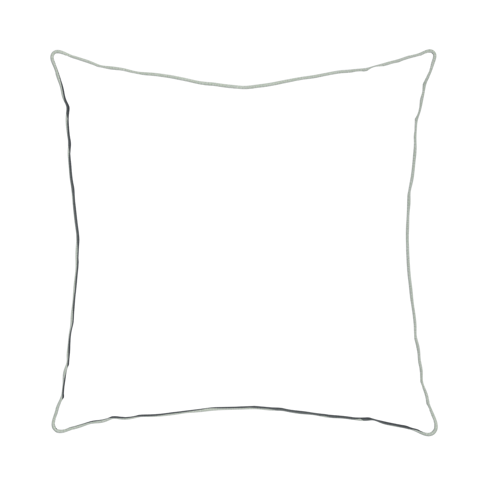 Euro-sham beatrice custom embroidered wavepillow with sea piping on white background