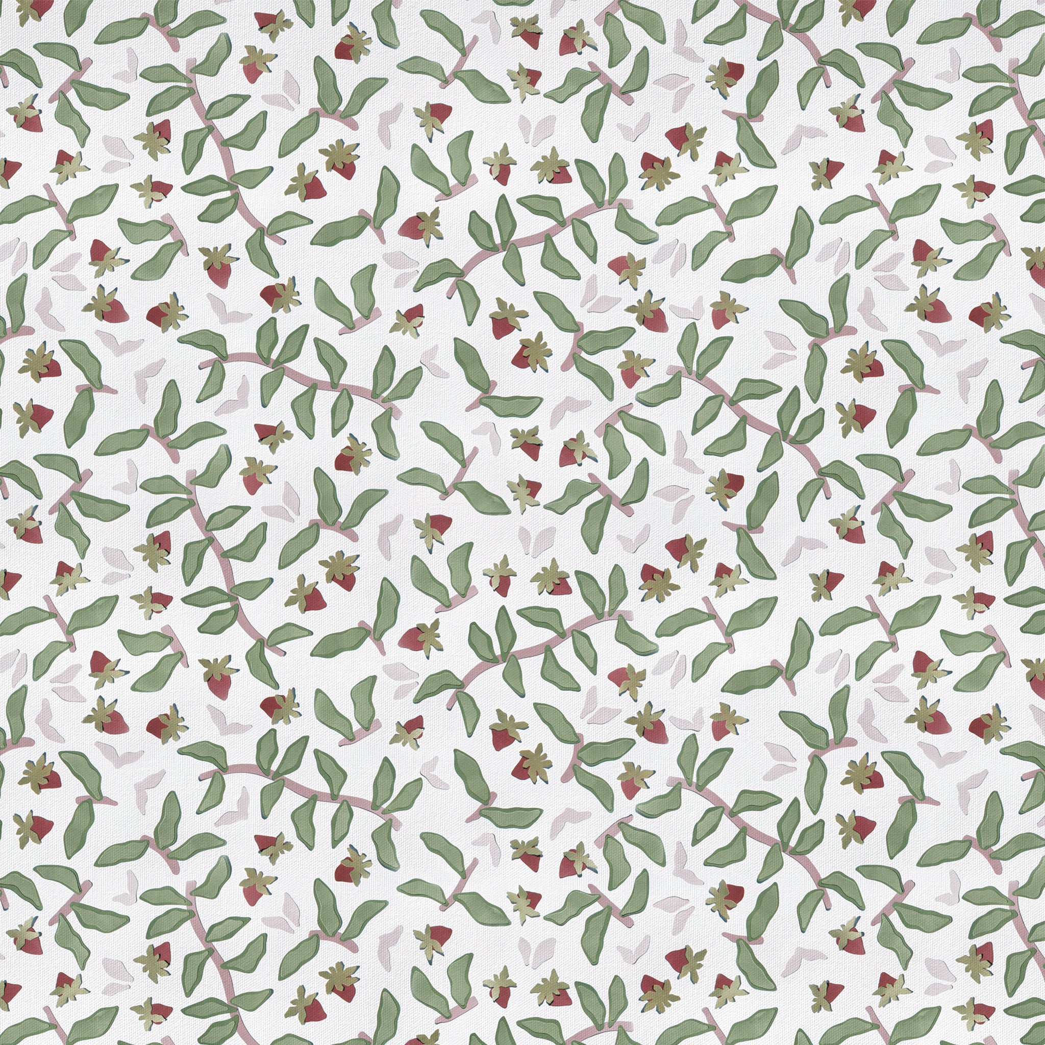 Strawberry & Botanical Print