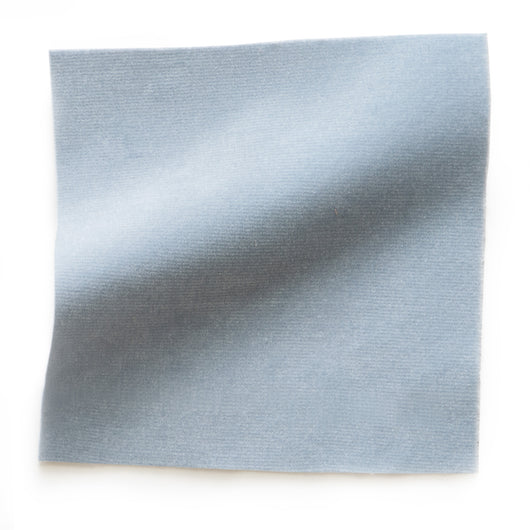 Sky Velvet fabric swatch showing soft, elegant texture and color, perfect for Pepper Home custom upholstery projects.