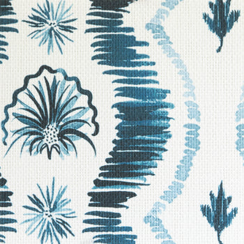 Blue Ikat Pattern Paperweave Swatch