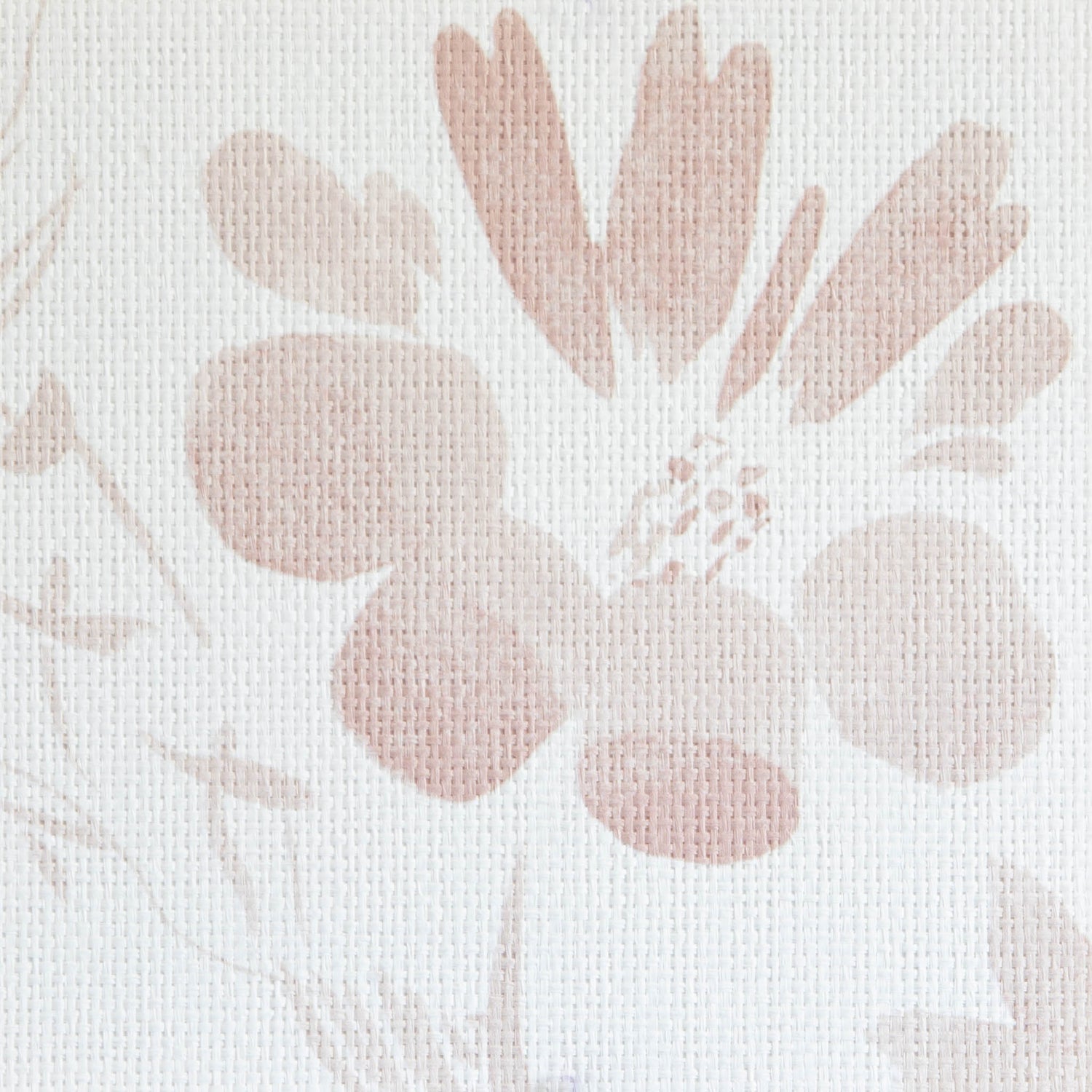 pink floral printed wallpaper close up 