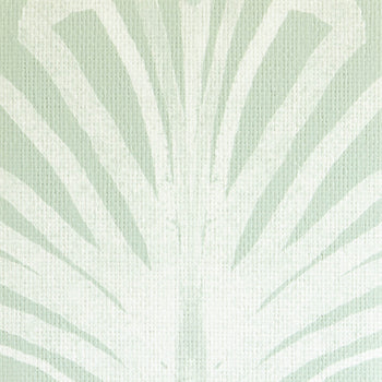 Sage Green Palm Printed Grasscloth Wallpaper Swatch