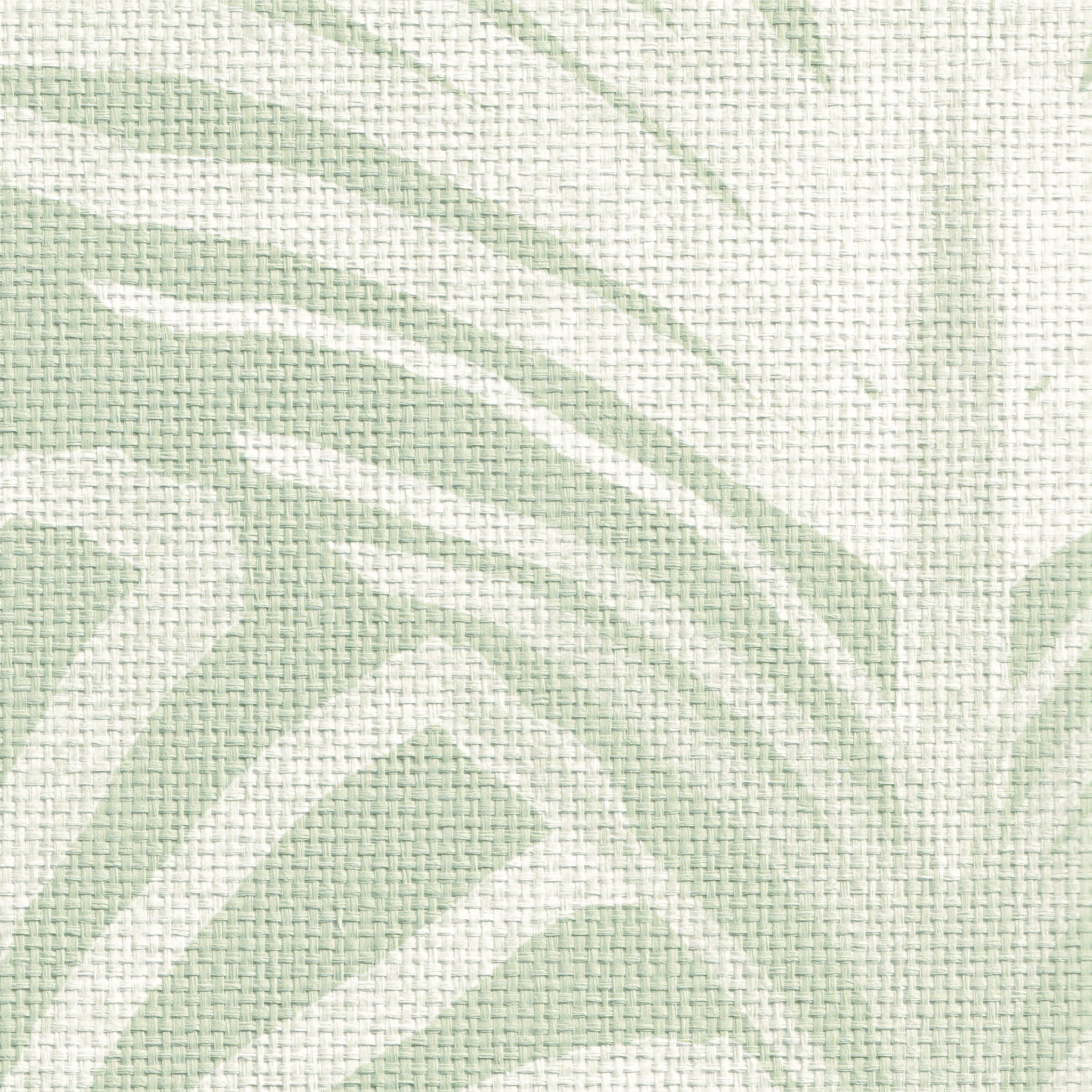 Sage Green Palm Printed Grasscloth Wallpaper Swatch
