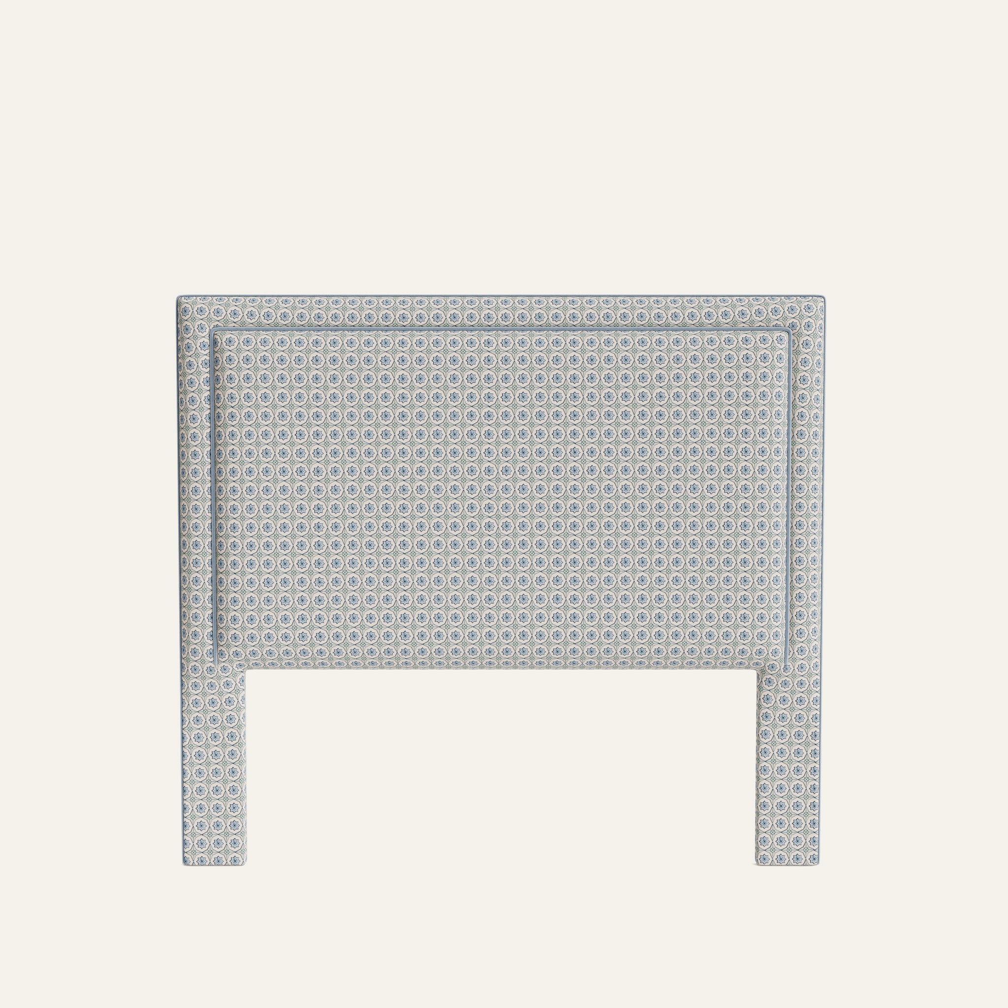 FEATURED: Shown in Queen / 4" Channel / Sky Velvet Welt