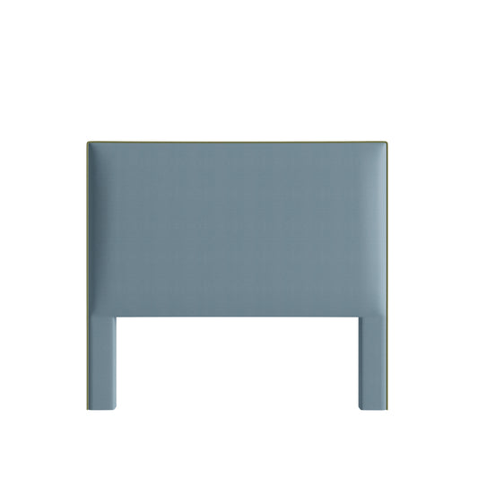 Harbor headboard in Harbor linen fabric with clean lines and mid-rise silhouette for a custom look.