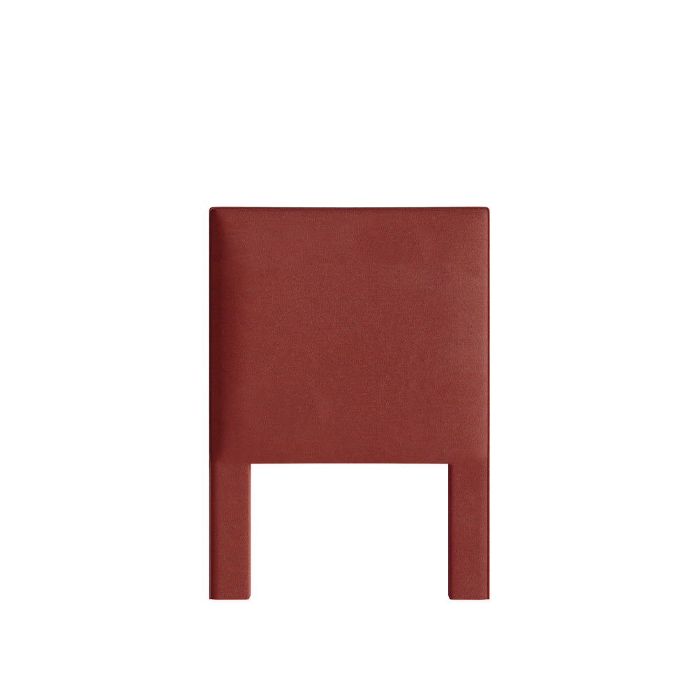 Twin cinnamon velvet custom on white background