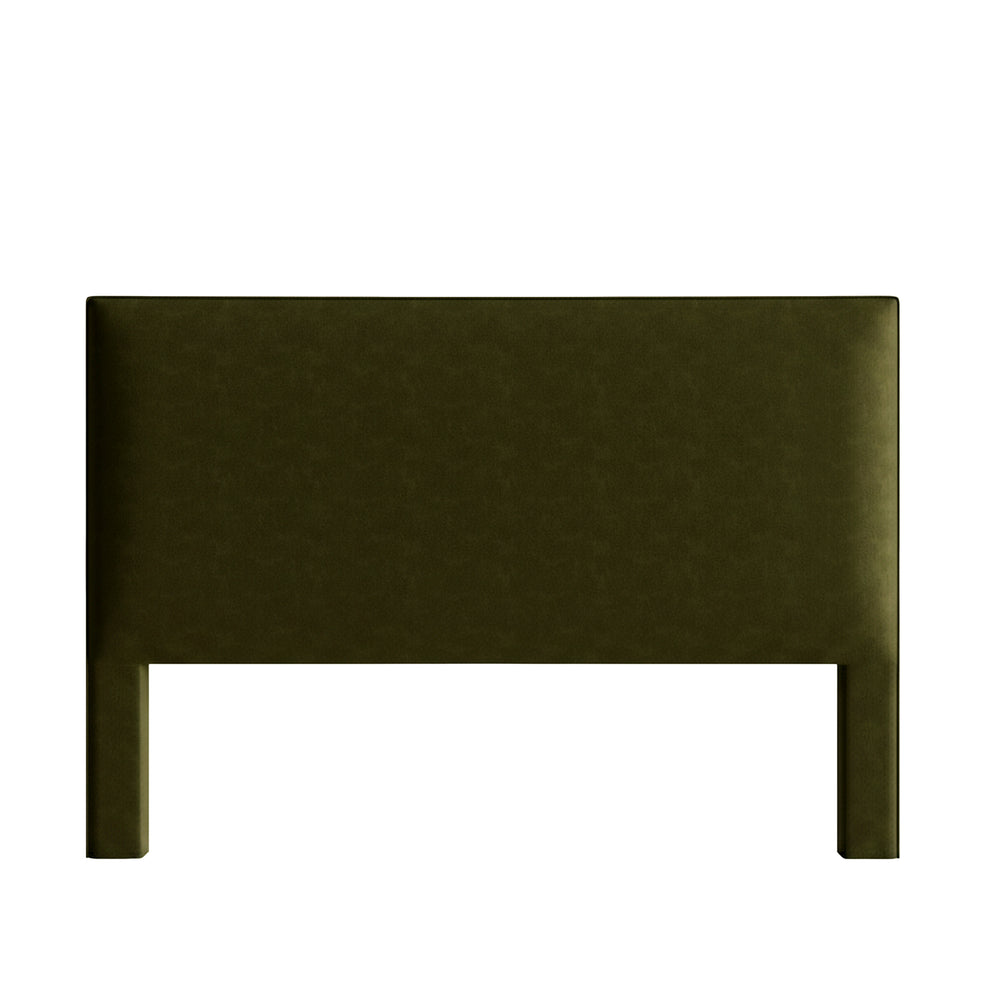 King olive velvet custom on white background