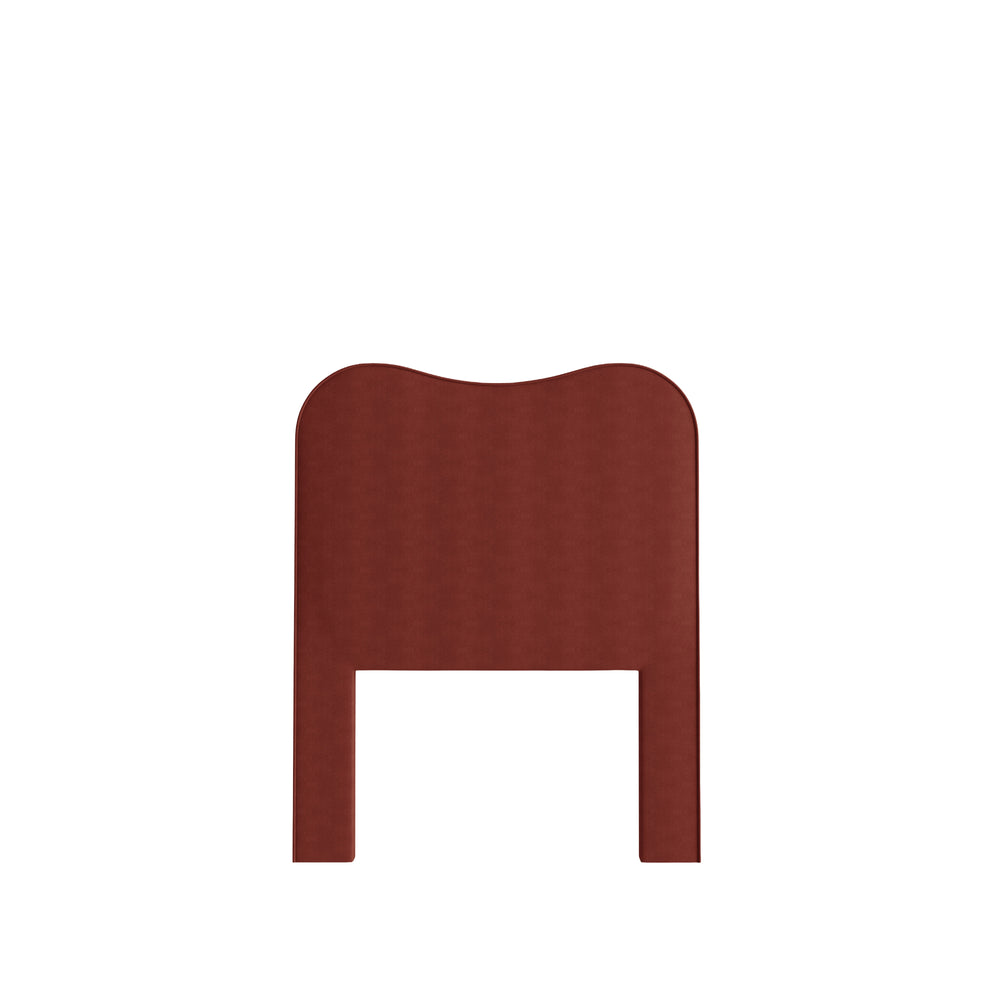 Twin cinnamon velvet custom on white background