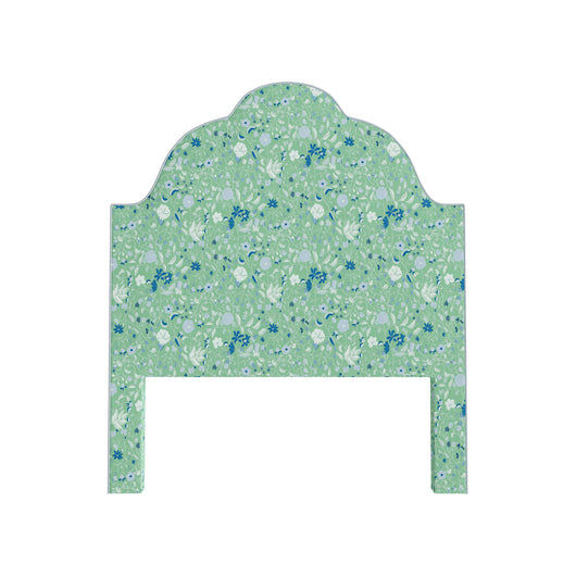 Lulie Parsley headboard with bold floral pattern and elegant curved design, perfect for custom bedroom style.