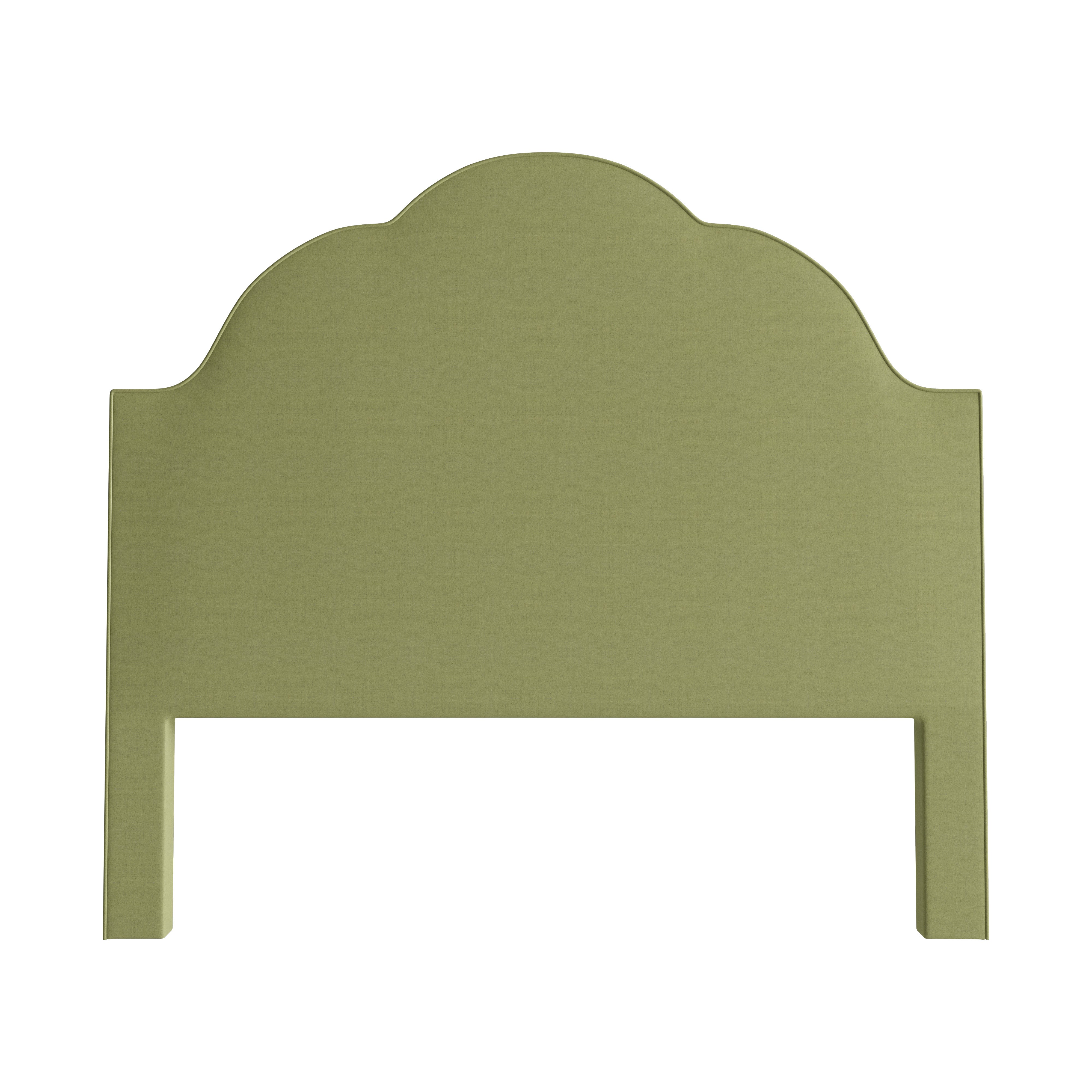 Regina Headboard in Solid Linen Moss - Thumbnail 4