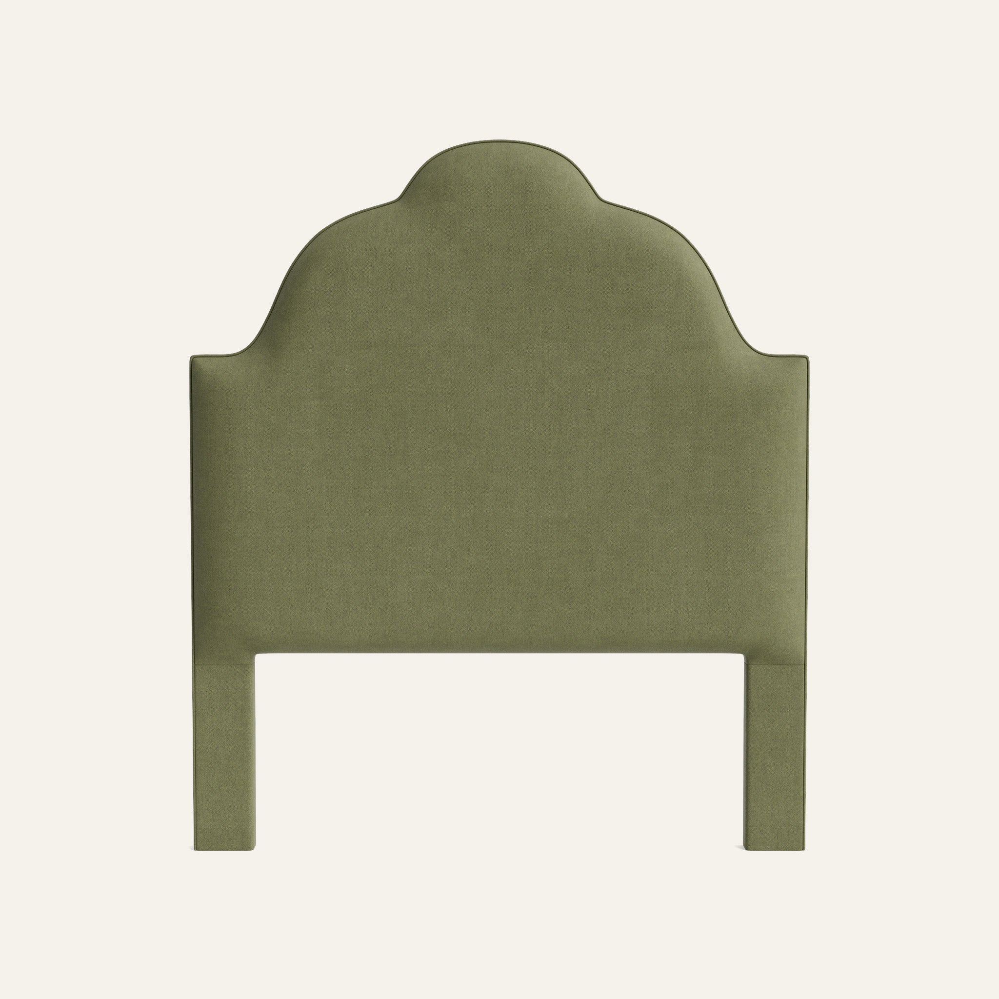 Regina Headboard in Solid Linen Moss - Thumbnail 3