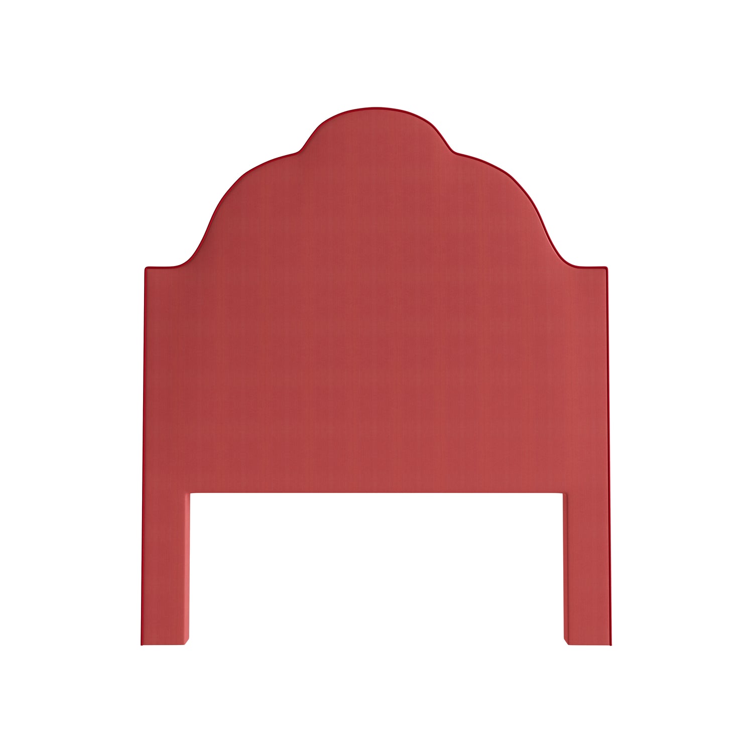 Cosmo Velvet headboard in bold red with arched silhouette, bringing elegance and personality to your custom bedroom decor.