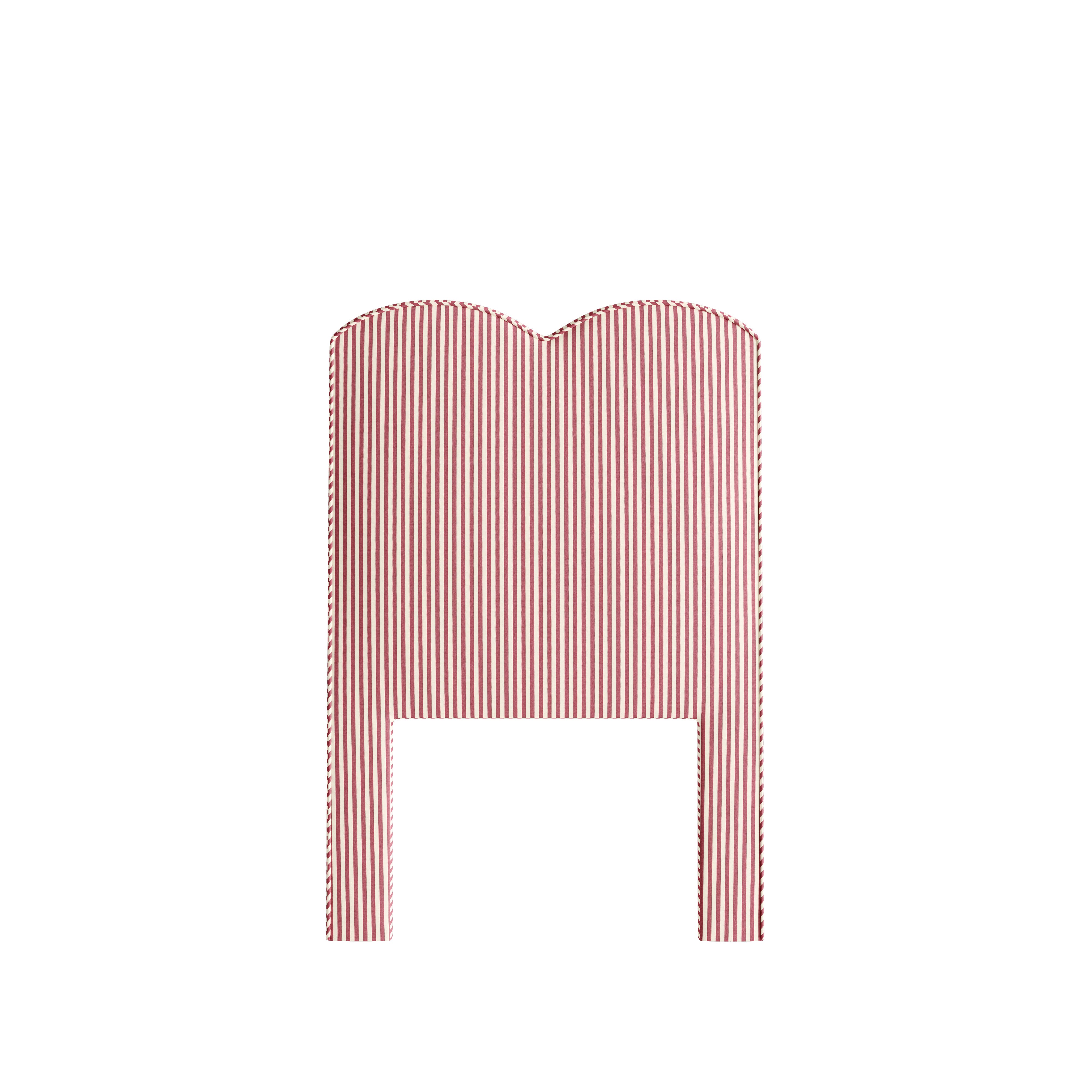 Theodora Woven Headboard in Louisa Cranberry Vertical - Thumbnail 4