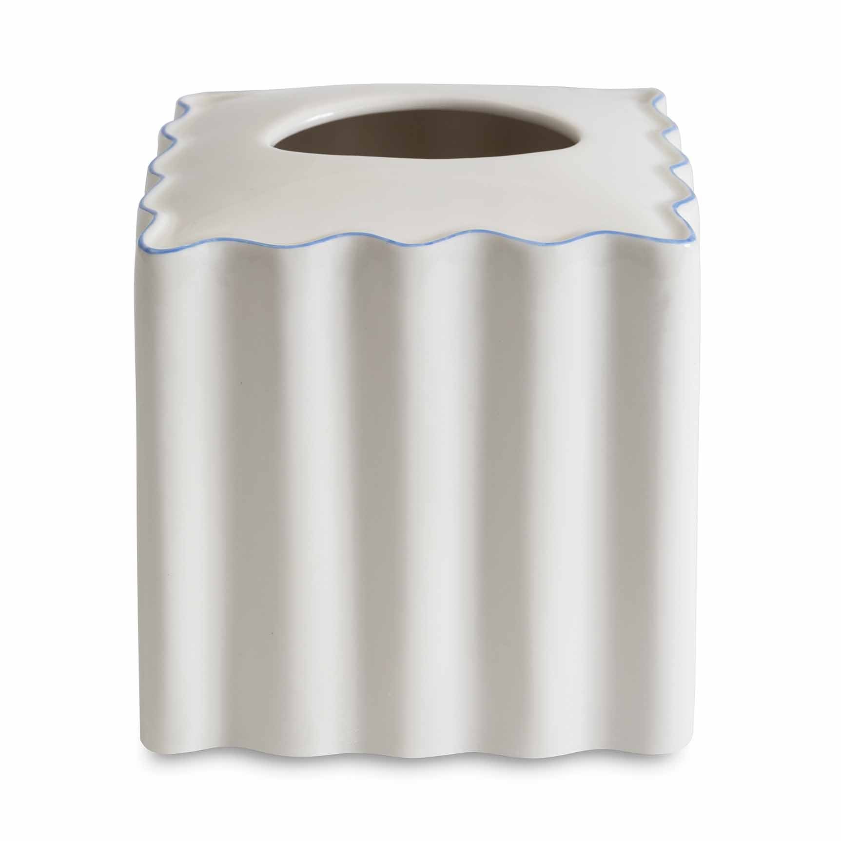 white ceramic tissue holder