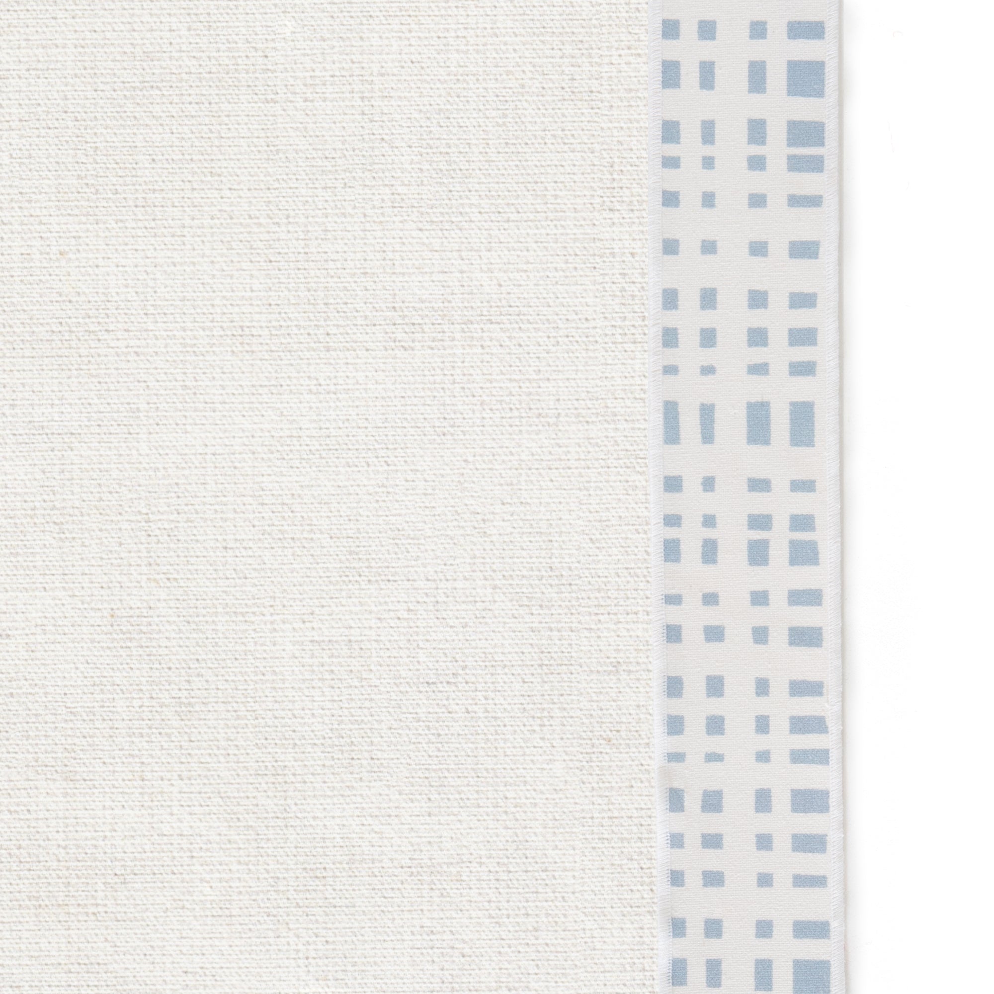 Flour Curtain (sold per panel) in soft ivory linen-cotton blend with subtle patterned edge from Pepper Home custom collection.