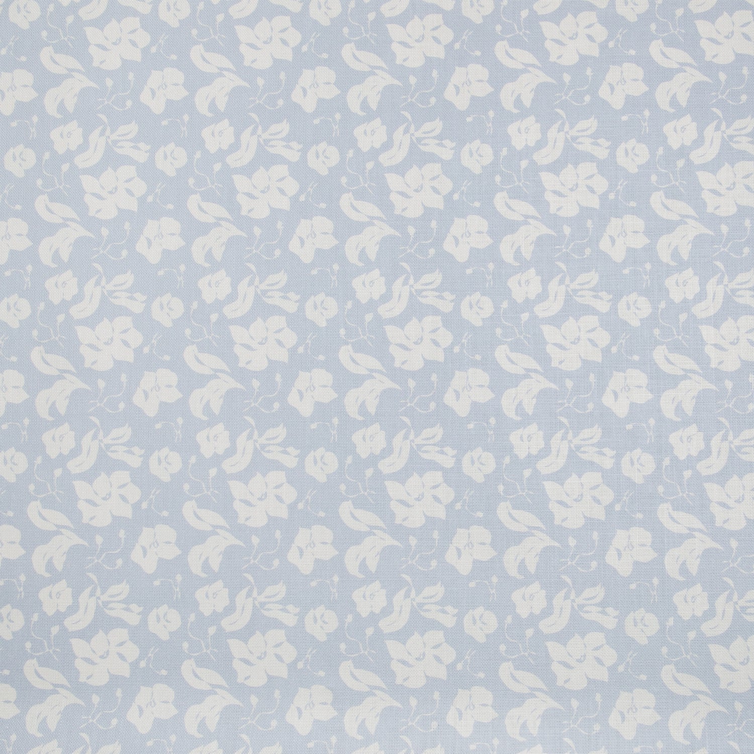 Cornflower Blue Floral Linen Print