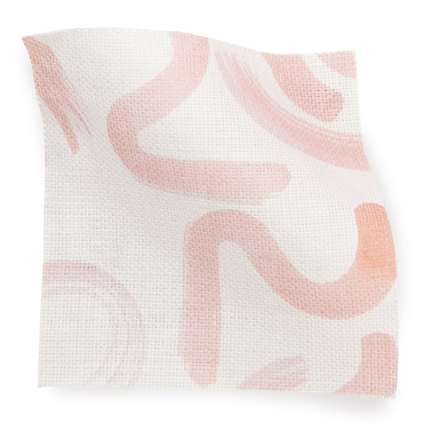 Pink Graphic Printed Linen Swatch