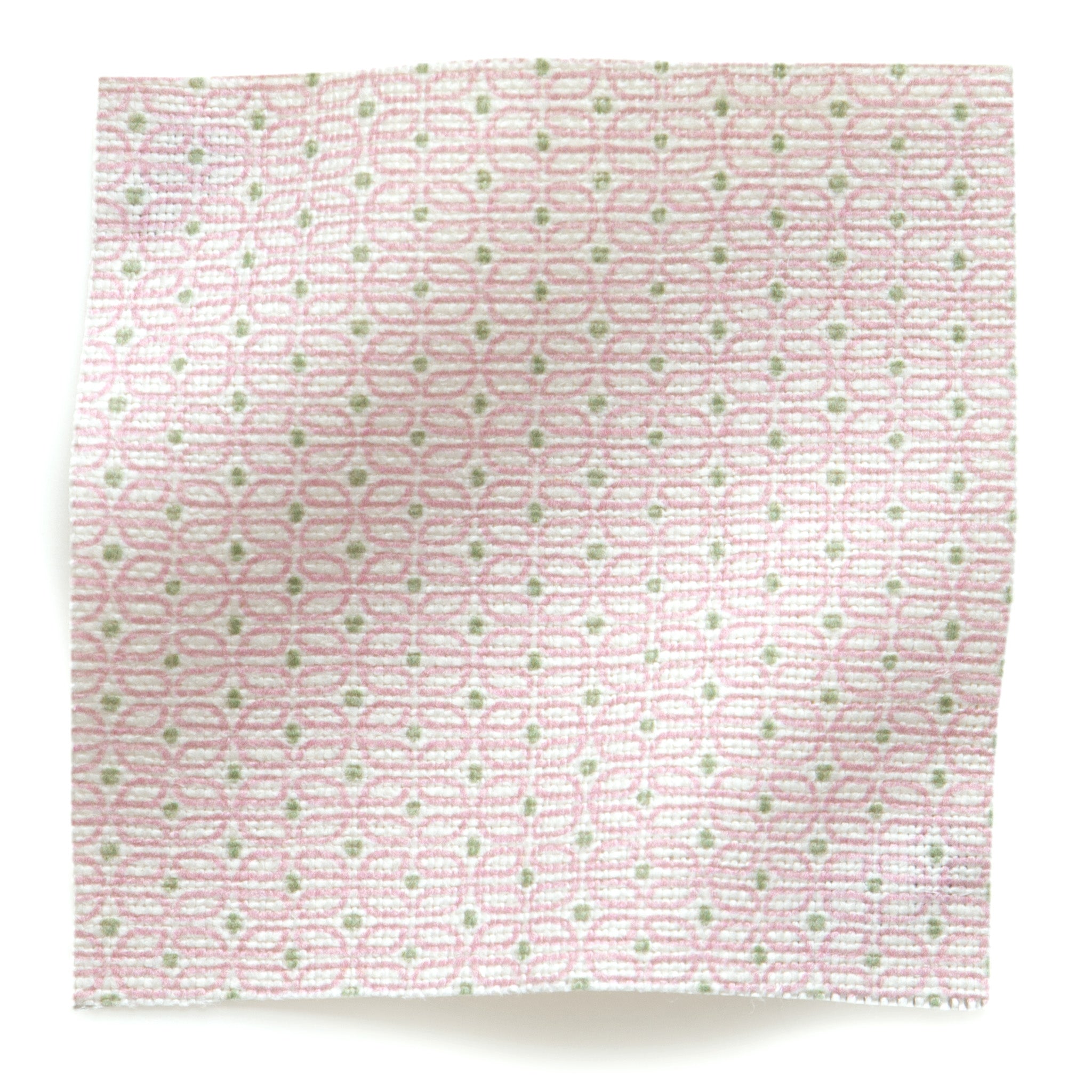 Pink Geometric Printed Linen Swatch