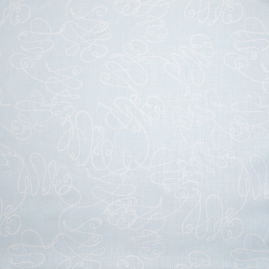 Powder Blue Abstract Linen Print