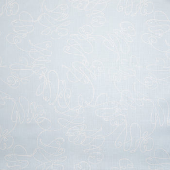 Powder Blue Abstract Linen Print