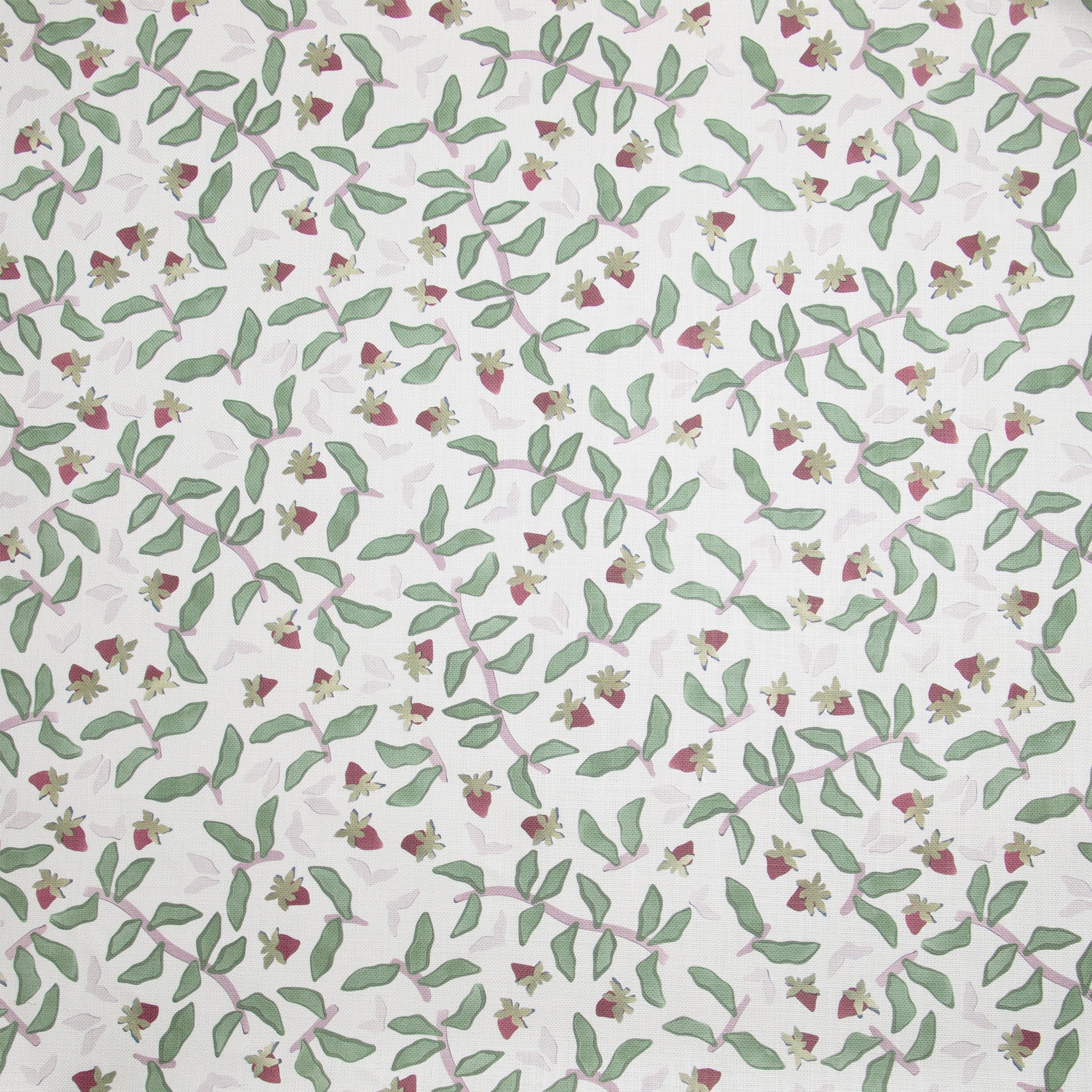 Strawberry & Botanical Linen Print
