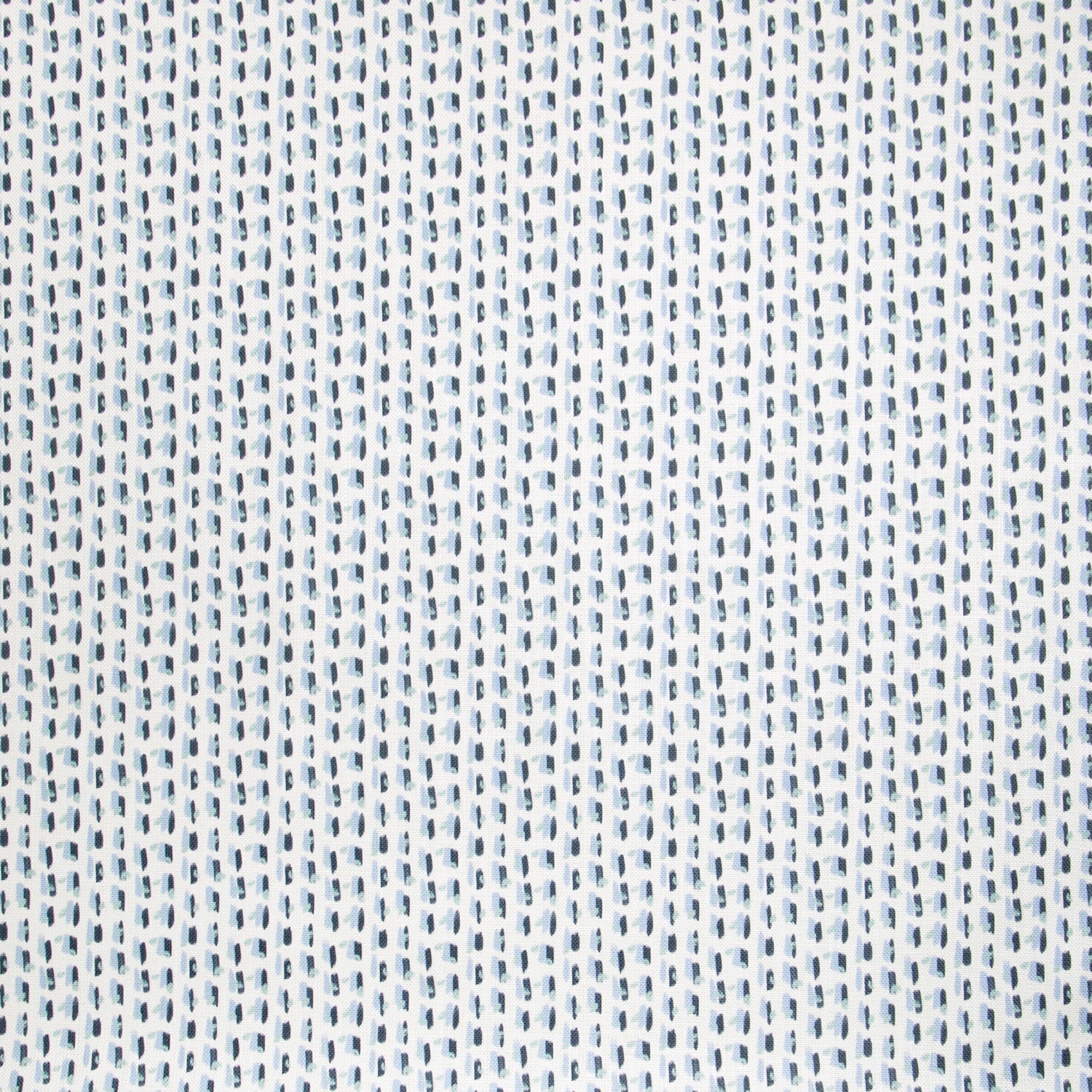 Blue Dash Linen Fabric Swatch