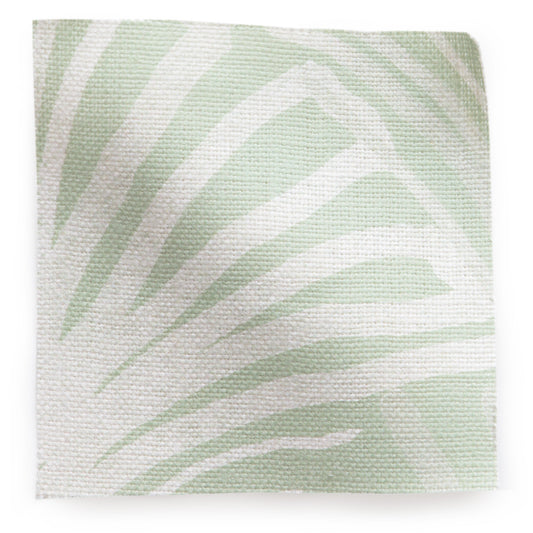 Sage Green Palm Printed Linen Swatch