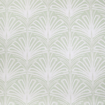 Sage Green Palm Linen Print