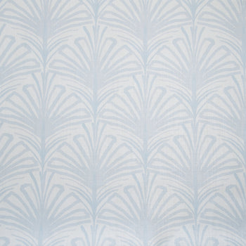 Sky Blue Palm Linen Print