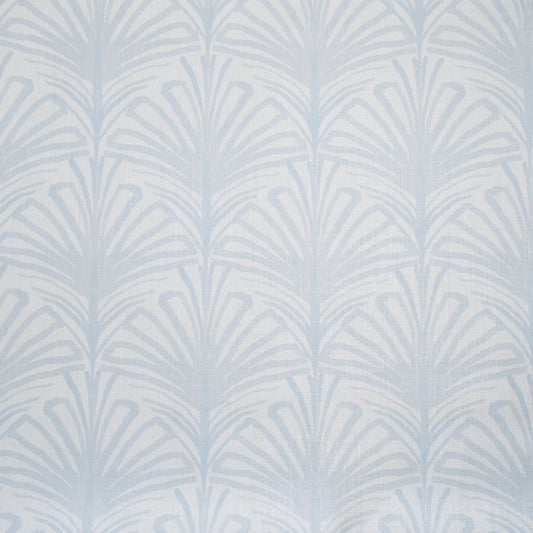 Sky Blue Palm Linen Print