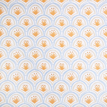 Art Deco Palm Pattern Linen Print