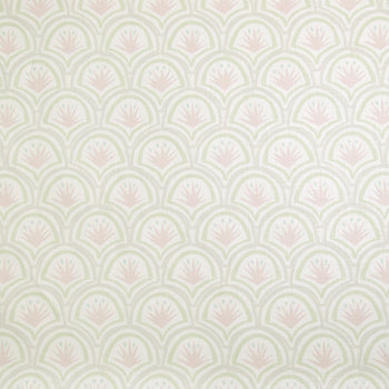 Pink Art Deco Palm Linen Print