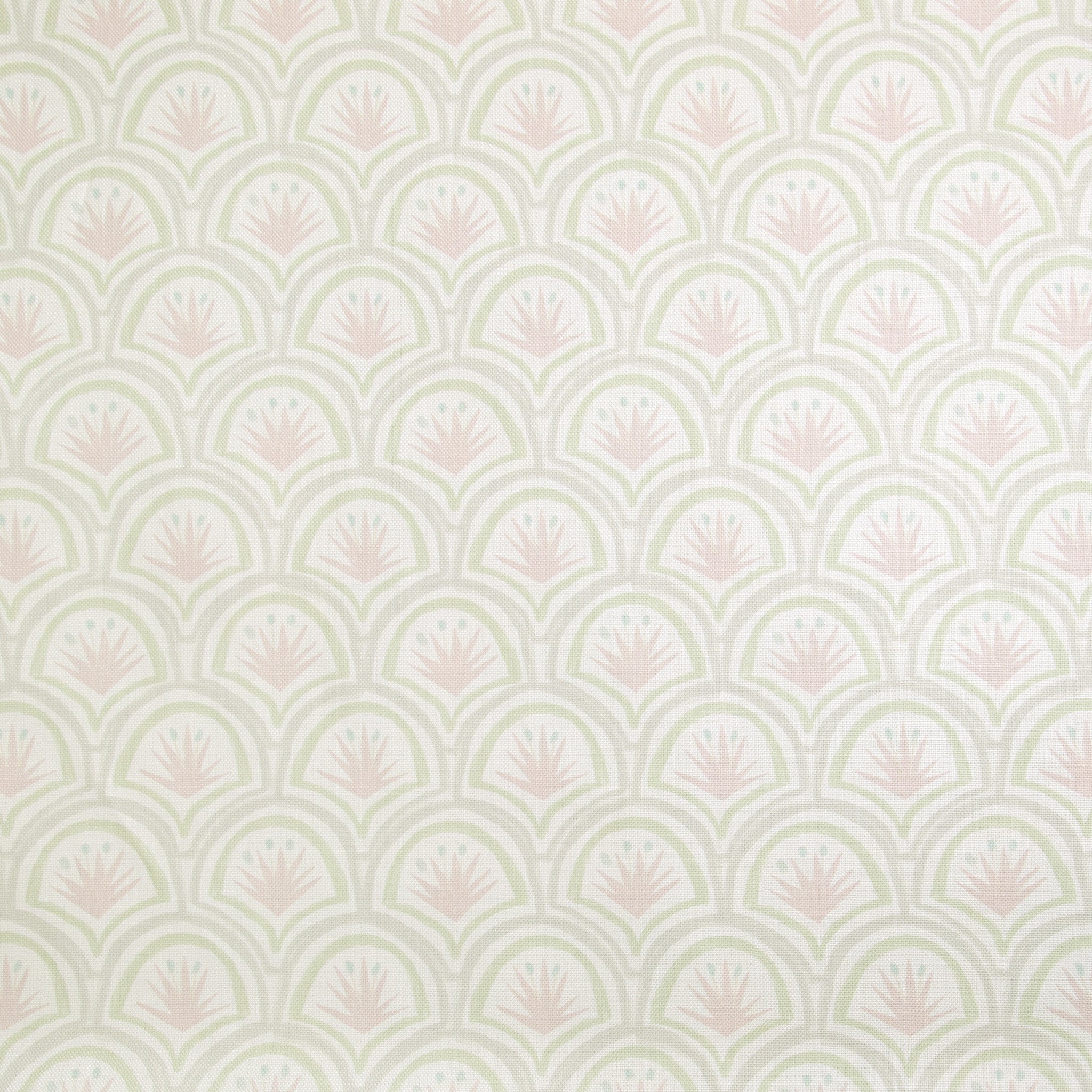 Pink Art Deco Palm Linen Print