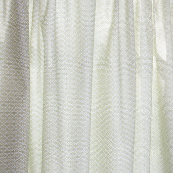 close up of Moss Green Geometric Printed curtain 