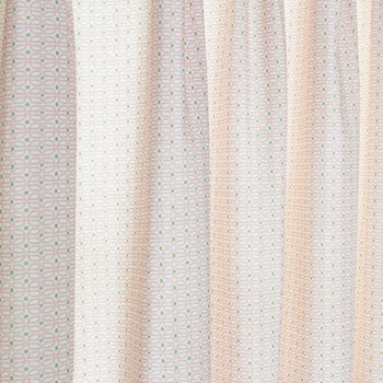 close up of Pink Geometric Printed Cotton curtain 