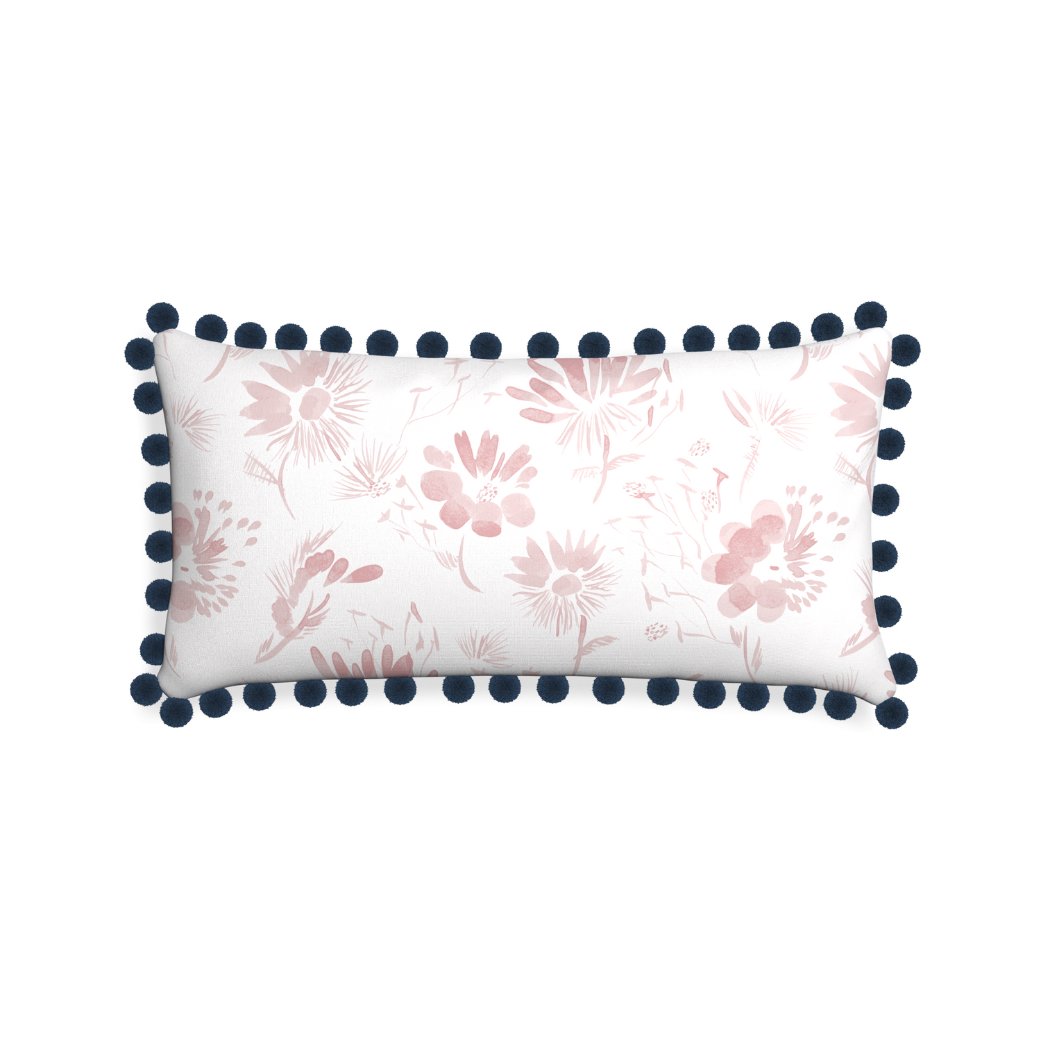 Midi-lumbar blake custom pink floralpillow with c on white background