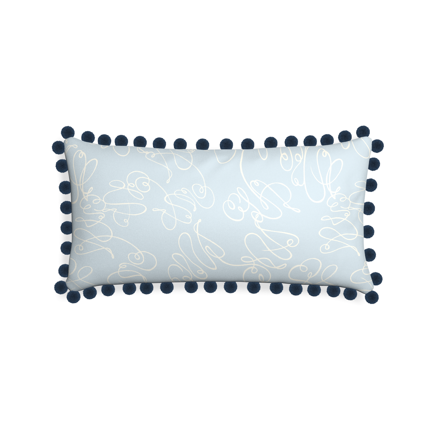 Midi-lumbar mirabella custom powder blue abstractpillow with c on white background