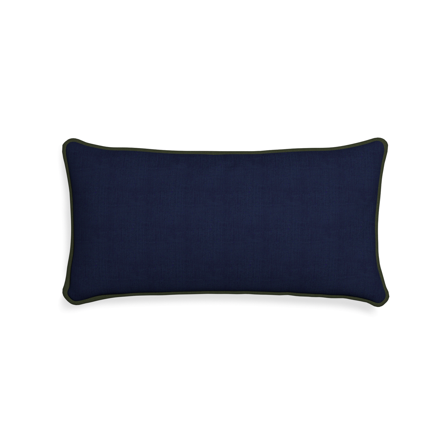 Midi-lumbar midnight custom navy bluepillow with f piping on white background