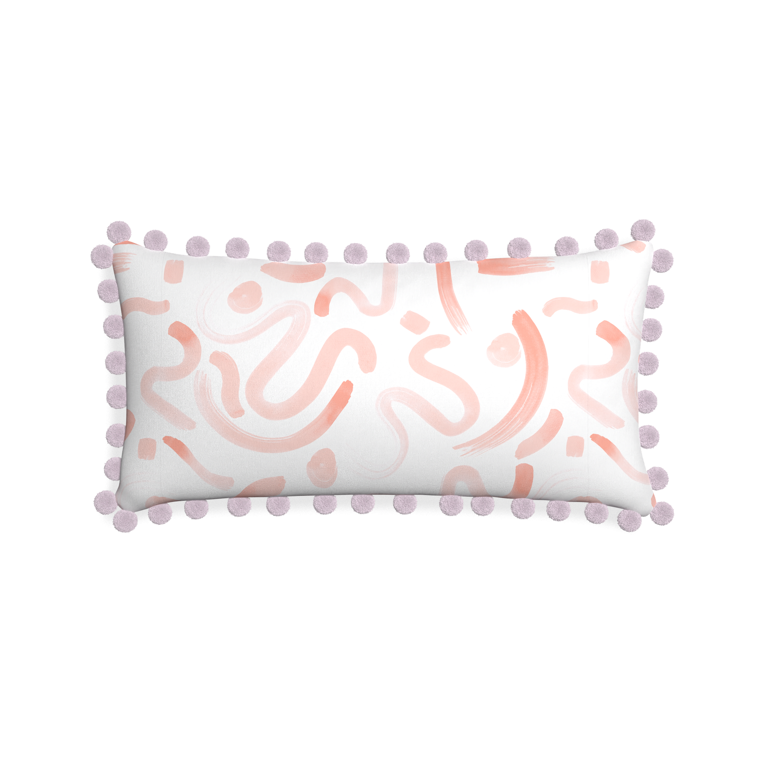 Midi-lumbar hockney pink custom pink graphicpillow with l on white background