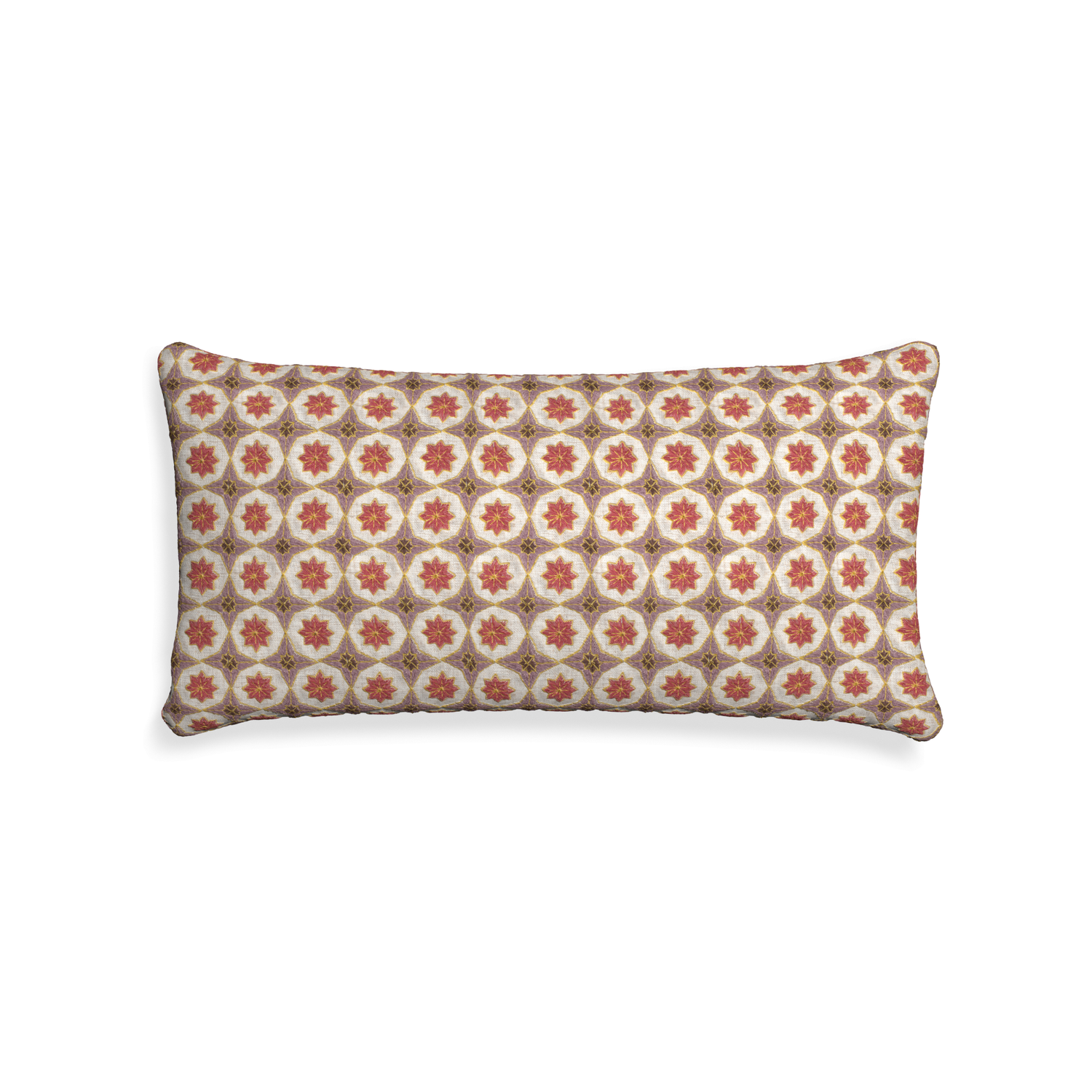 Midi-lumbar hayes coral custom coral geometricpillow with none on white background