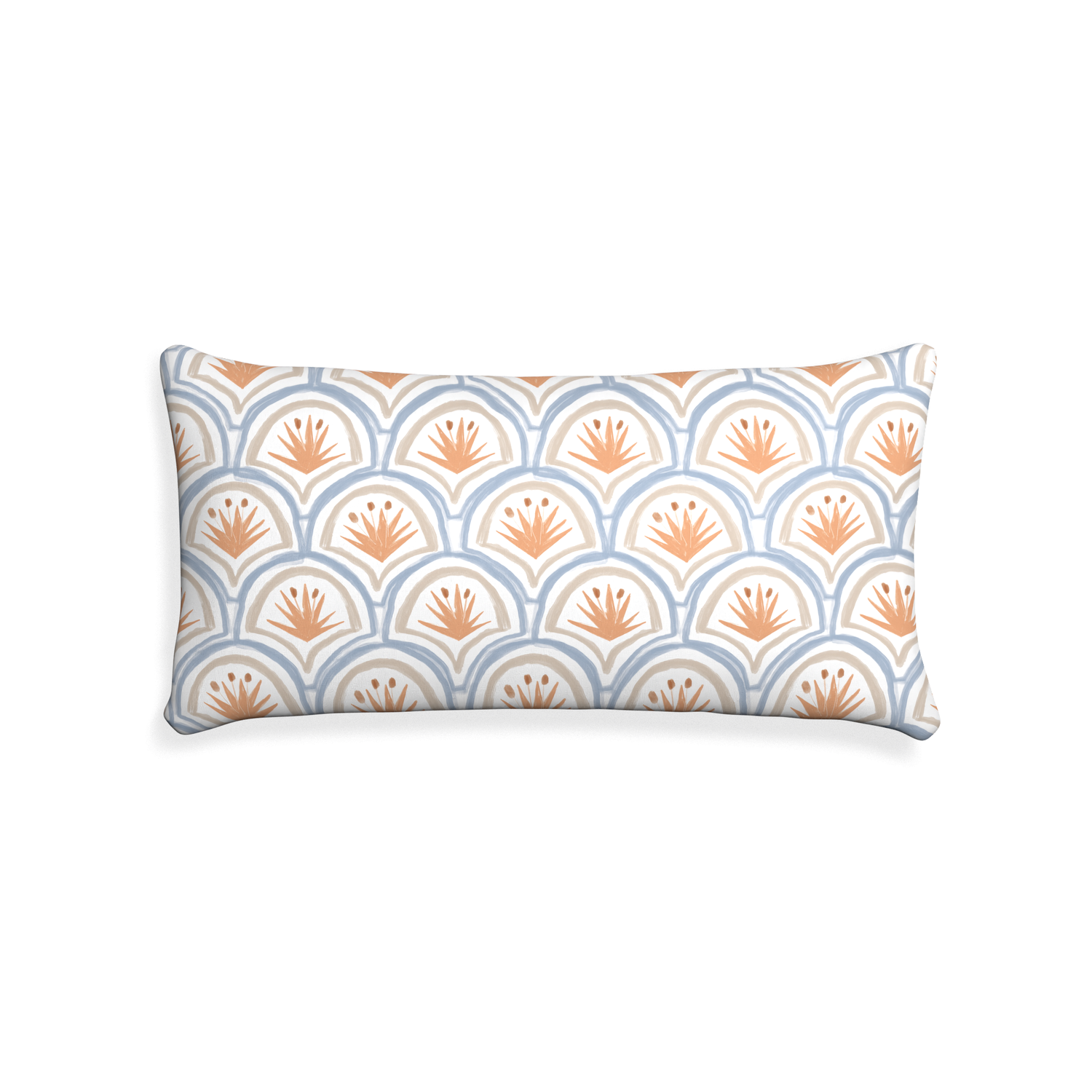 Midi-lumbar thatcher apricot custom art deco palm patternpillow with none on white background