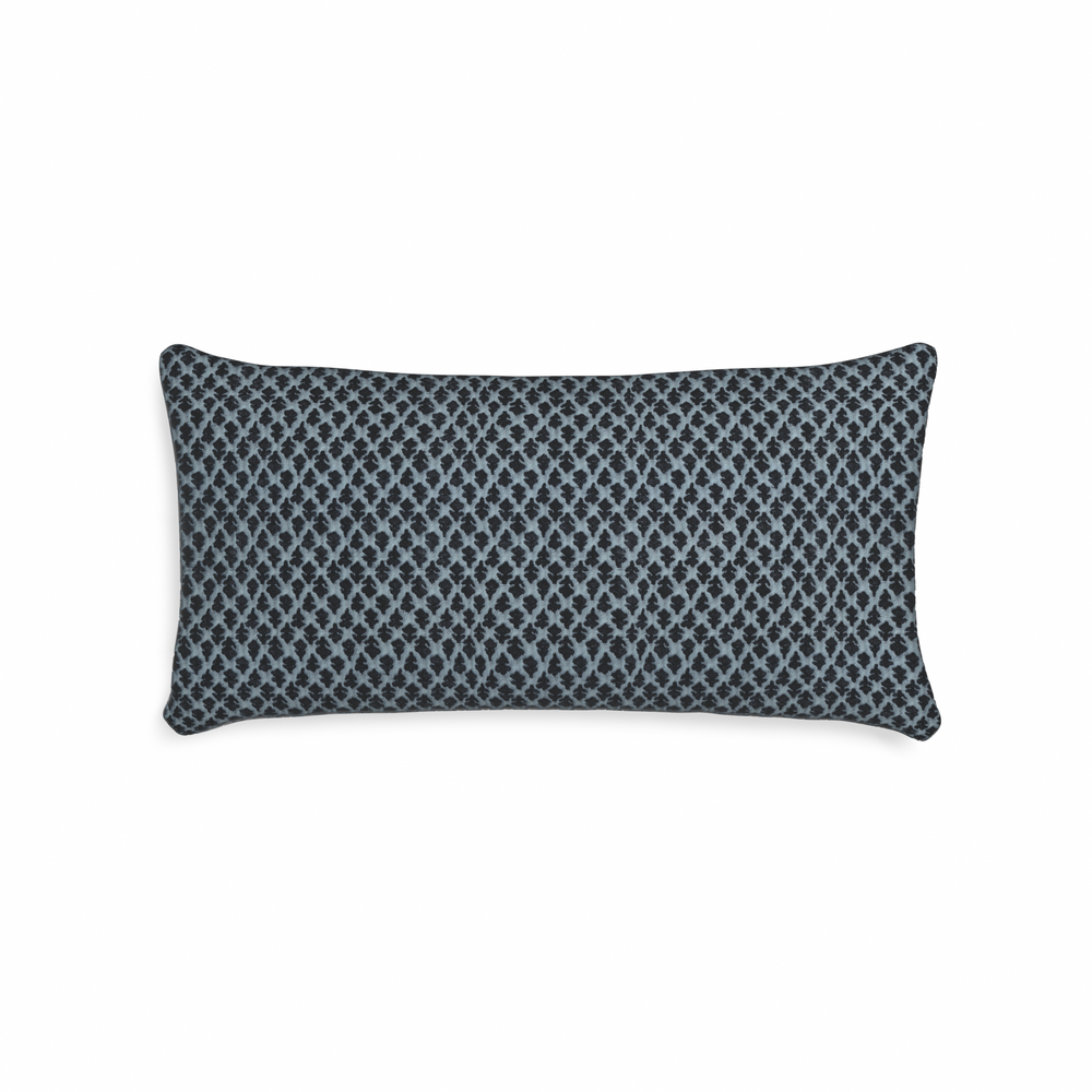 Midi-lumbar quinn aegean custom pillow with n on white background