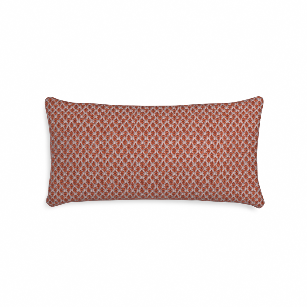 Midi-lumbar quinn ginger custom pillow with n on white background