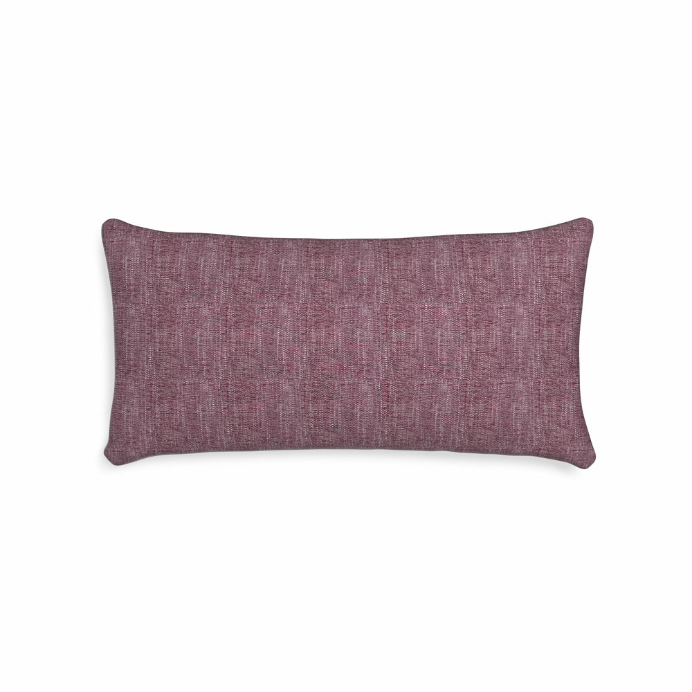 Midi-lumbar burgundy custom pillow with n on white background