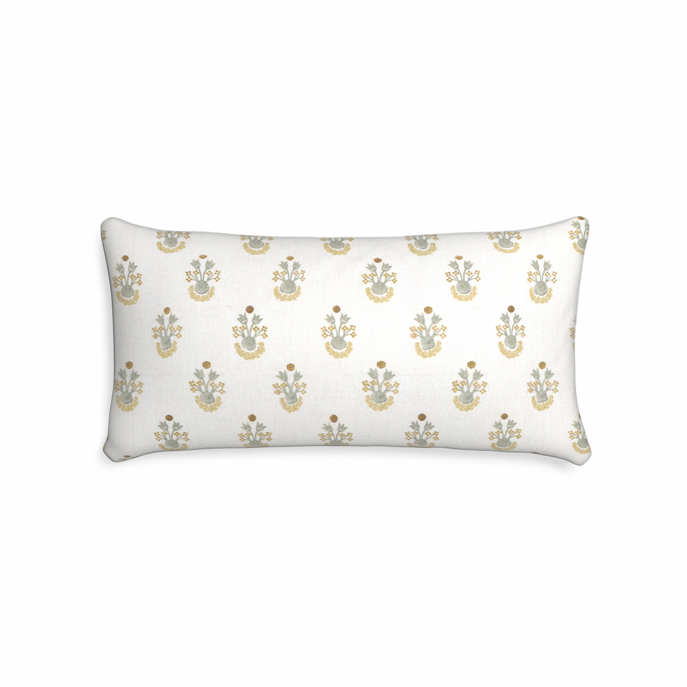 Midi-lumbar lucie chamomile custom pillow with n on white background