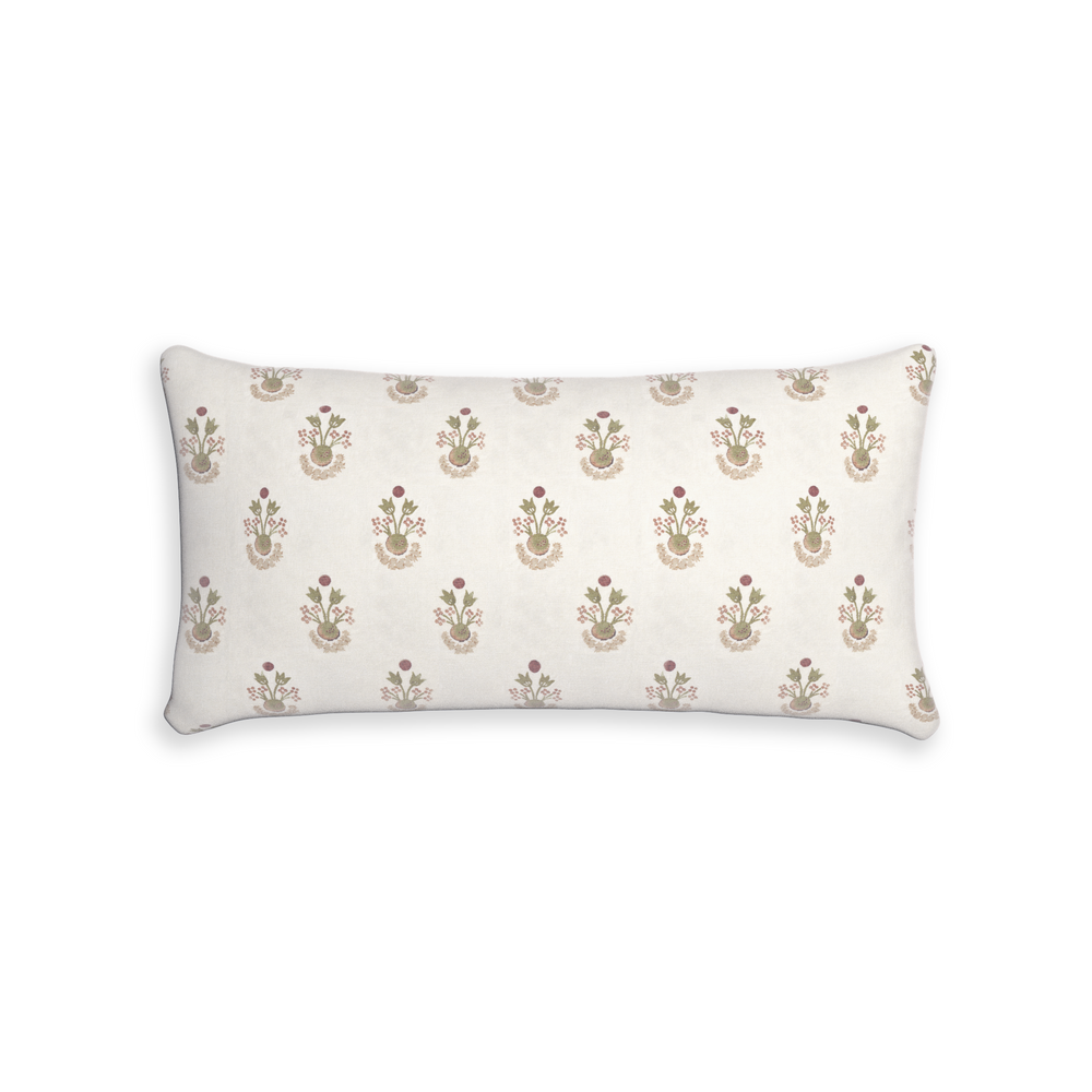 Midi-lumbar lucie clay custom pillow with n on white background